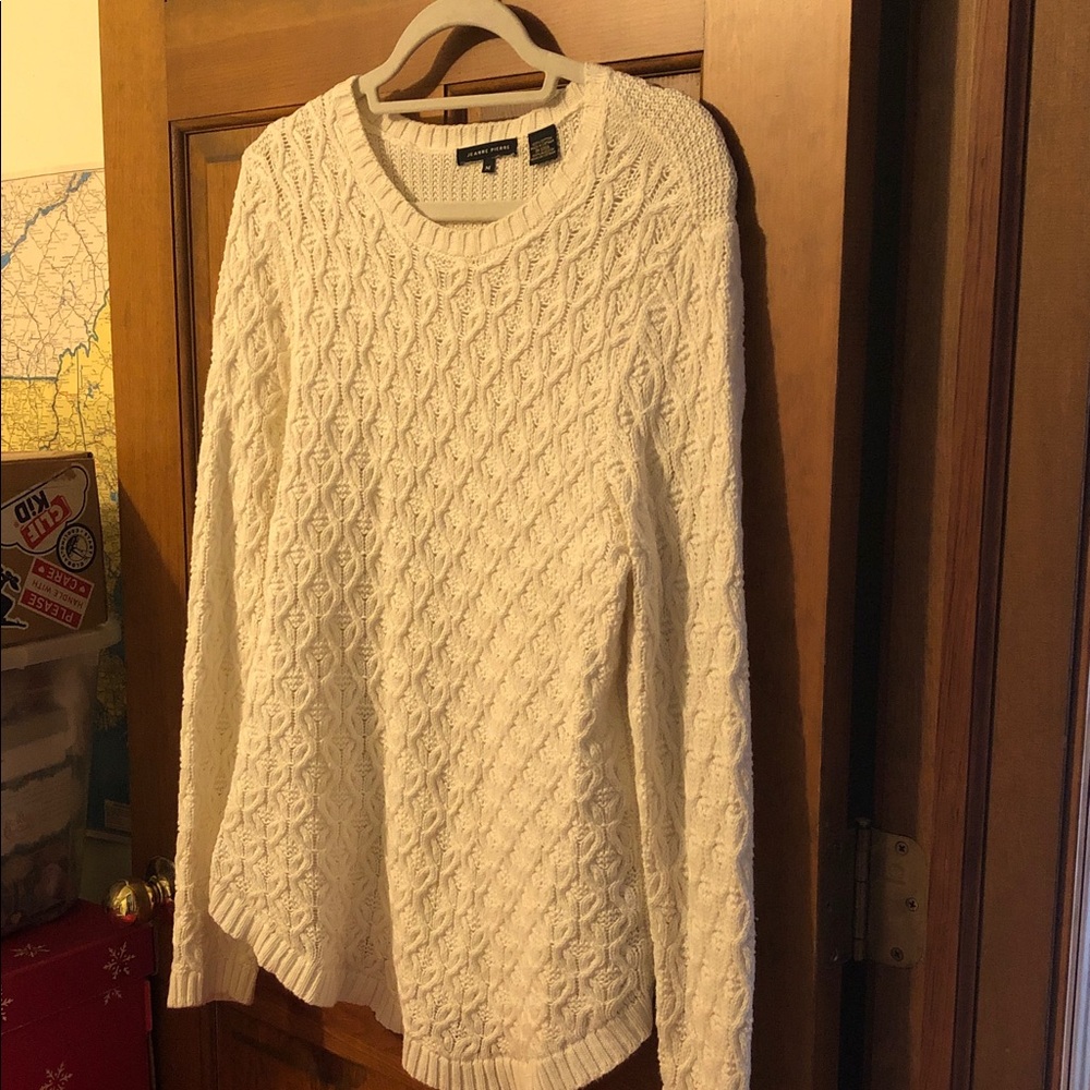 Jeanne Pierre Ivory Knit Sweater
